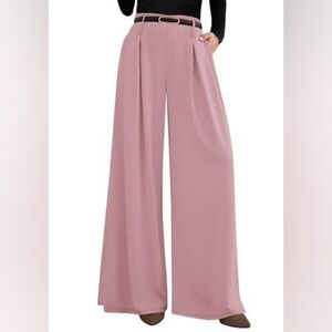 Women's Wide-Leg Pink Skirt Palazzo Dress Pants XXL